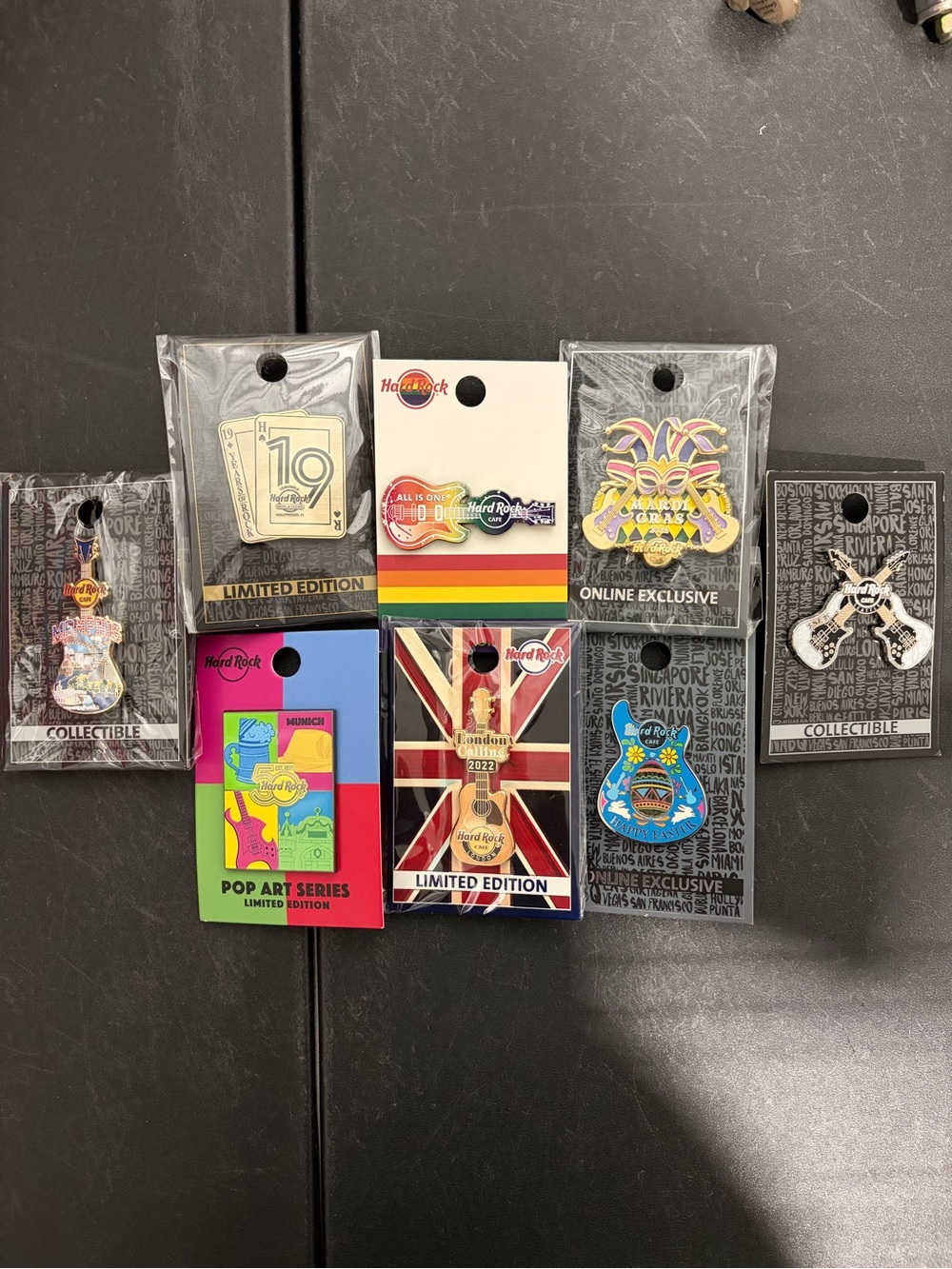 Hard Rock Cafe Pin Bundle of 8 New on Card